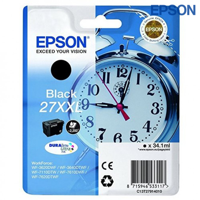 Cartuș cu jet de cerneală Epson T27XL (T27114022) Black Original