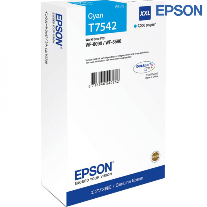 Cartuș cu jet de cerneală Epson T754240 XXL Cyan Original