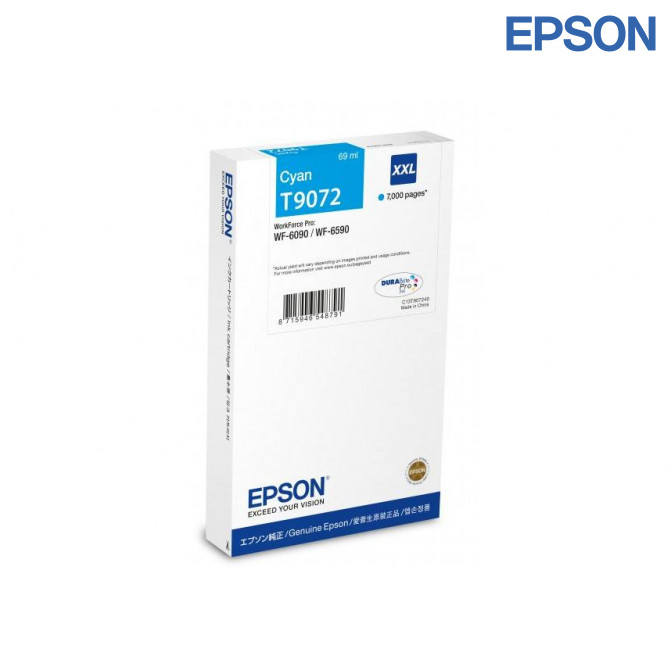 Картридж струйный Epson T9072XXL Cyan Original