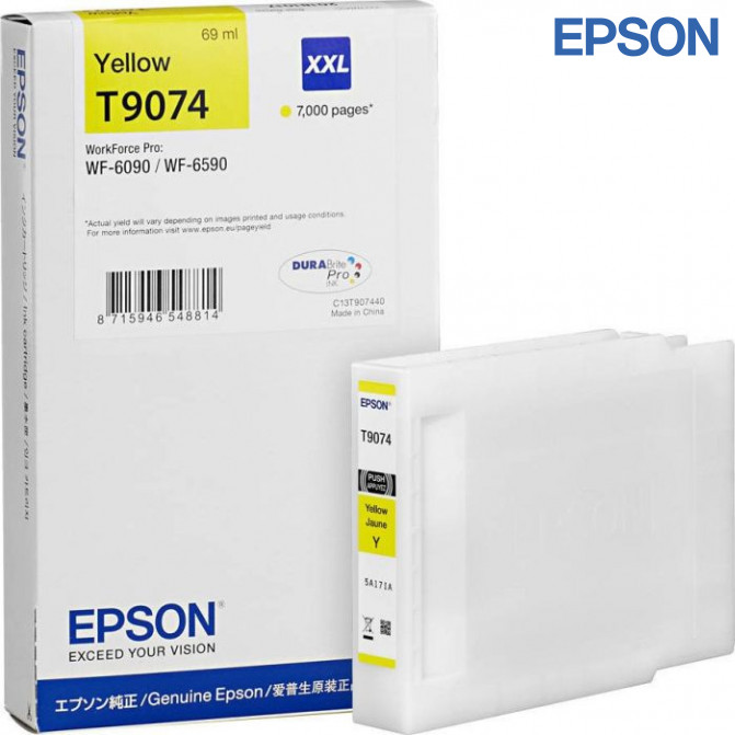 Cartuș cu jet de cerneală Epson T9074XXL Yellow Original
