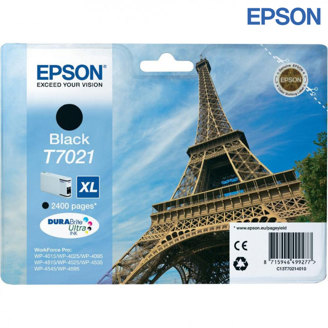 Картридж струйный Epson T7021 Black Original