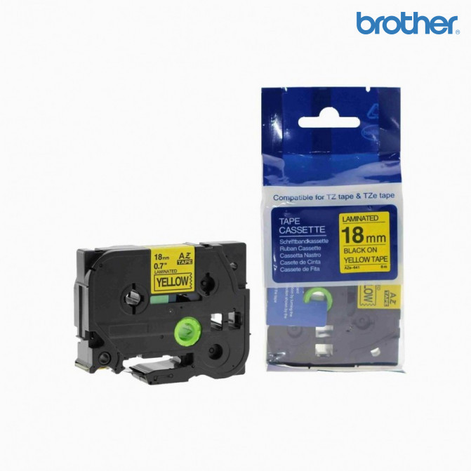 Картридж с лентой Label Brother TZc-641/TZe-641 Black/Yellow 18mm*8m Original