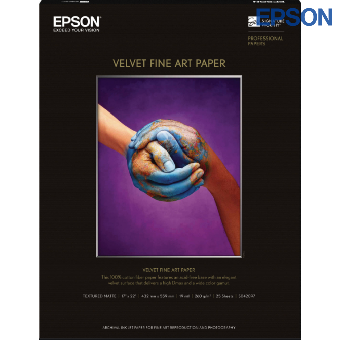 Hârtie foto A2 260gr Matte Velvet Fine Art 25 foi Epson