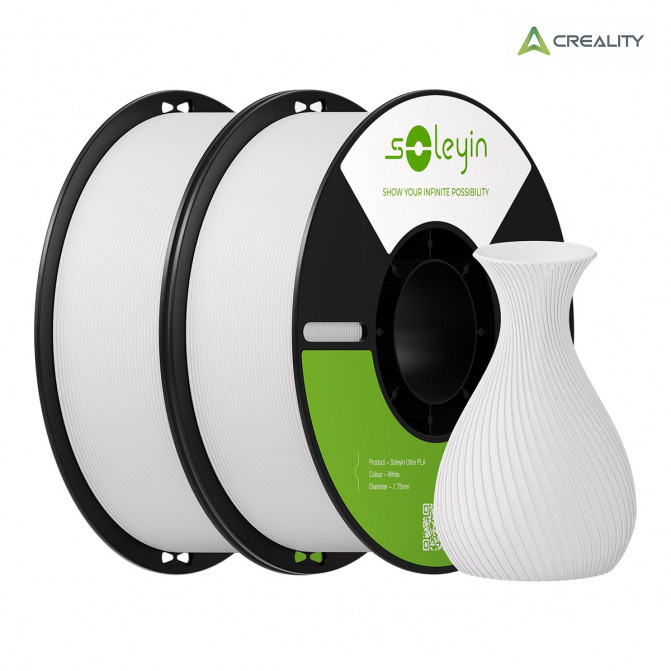 Филамент PLA White, Creality, Soleyin Ultra, 2кг для 3D-принтера