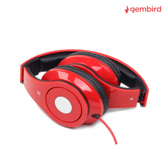 Наушники Gembird MHS-DTW-R  "Detroit", с микрофоном, Red
