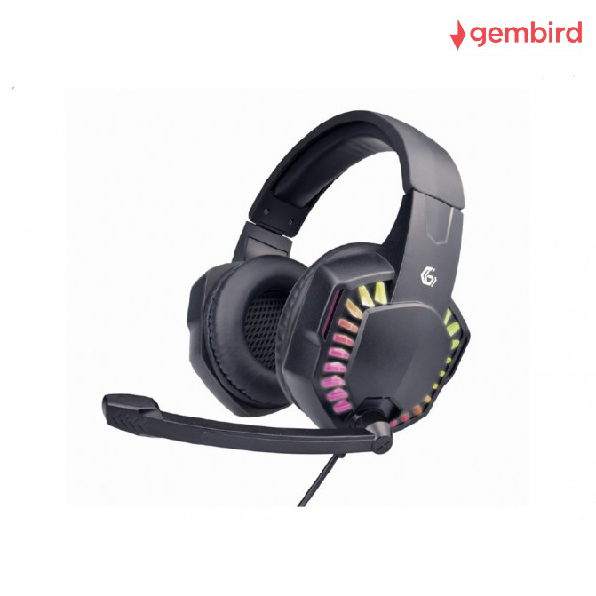 Наушники Gembird GHS-06, игровые с микрофоном RGB rainbow LED light
