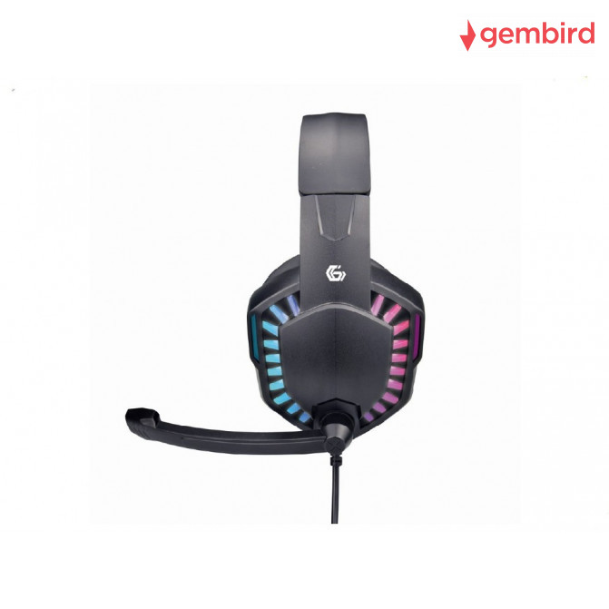 Наушники Gembird GHS-06, игровые с микрофоном RGB rainbow LED light
