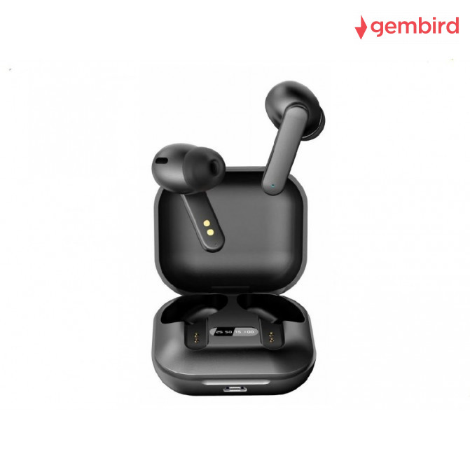 Наушники беспроводные Gembird FitEar-X100B, Bluetooth TWS in-ears FitEar, black