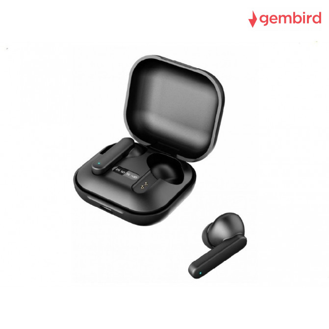 Наушники беспроводные Gembird FitEar-X100B, Bluetooth TWS in-ears FitEar, black