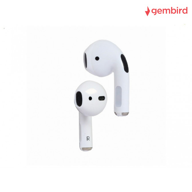 Наушники беспроводные Gembird FitEar-X200W, Bluetooth TWS in-ears FitEar, white