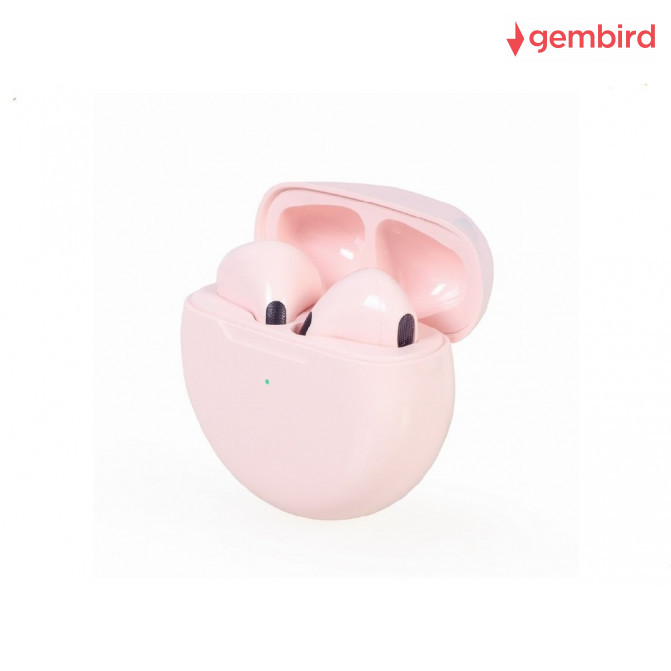 Наушники беспроводные Gembird FitEar-X200P, Bluetooth TWS in-ears FitEar, pink
