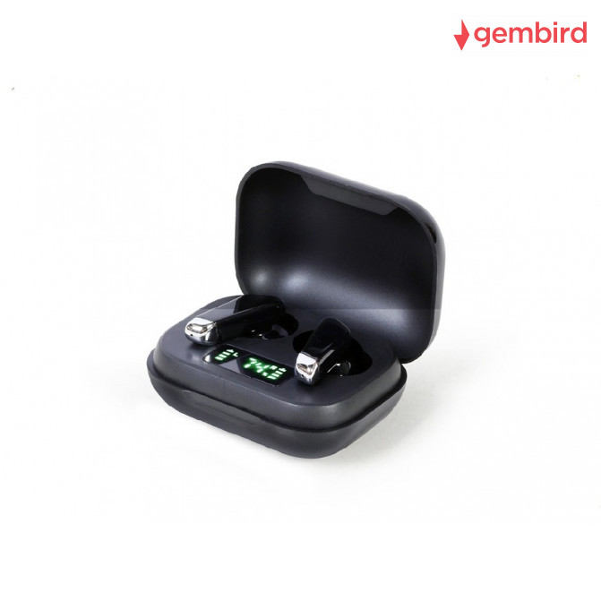 Наушники беспроводные Gembird FitEar-X300B, Bluetooth TWS in-ears FitEar, black