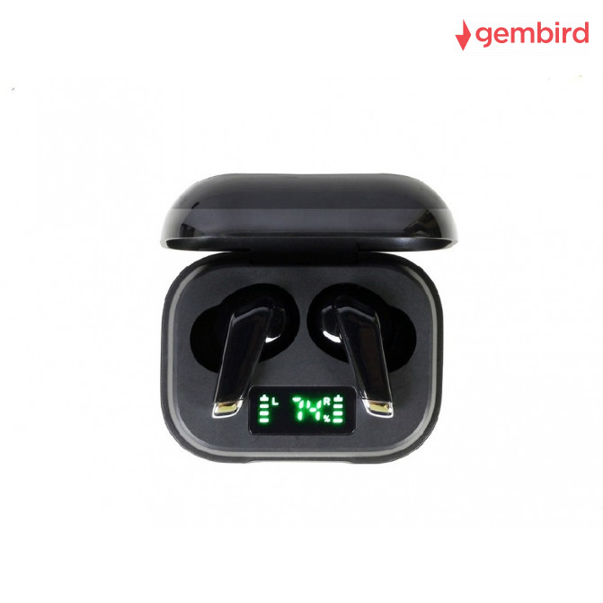 Наушники беспроводные Gembird FitEar-X300B, Bluetooth TWS in-ears FitEar, black