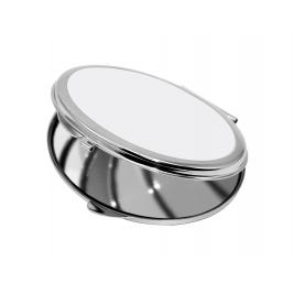 Металлическое брелочное зеркало для макияжа круглой формы (6,2*6,6 см)