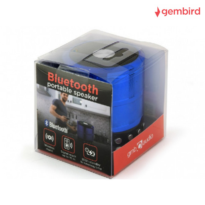 Беспроводная колонка Gembird SPK-BT-08-B, Bluetooth Portable Speaker, 3W (1x3W) RMS, Bluetooth