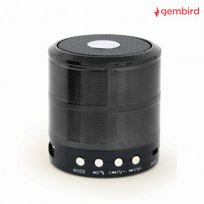 Беспроводная колонка Gembird SPK-BT-08-BK, Bluetooth Portable Speaker, 3W (1x3W) RMS, Bluetooth