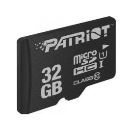 Карта памяти 32GB microSD Class10 U1 UHS-I + SD adapter  Patriot LX Series microSD, Up to 80MB/s