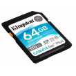 Карта памяти 64GB SD Class10 UHS-I U3 (V30)  Kingston Canvas Go! Plus, Read: 170MB/s, Write: 70MB/s, Ideal for DSLRs/Drones/Action cameras