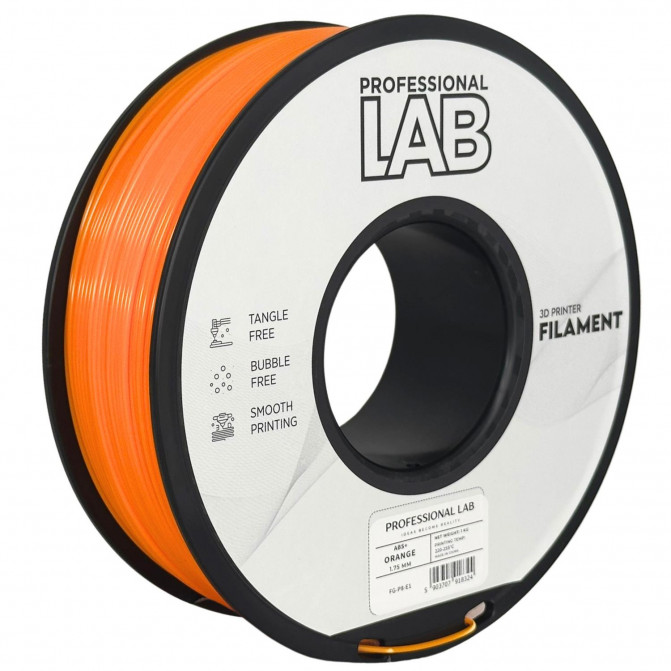 Филамент для 3D-принтера ABS+, ProfLab FG-P8-E1, Orange, 1.75 мм, 1кг