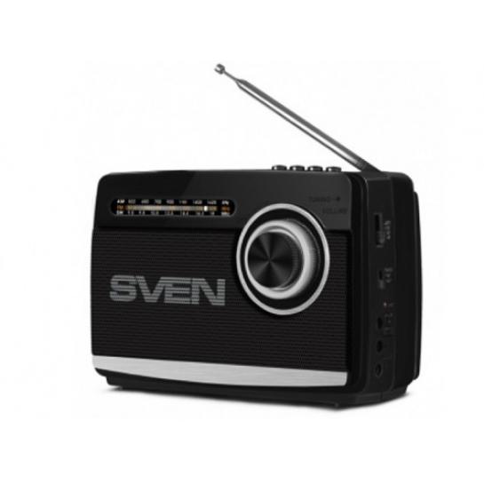 Колонки SVEN Tuner SRP-535  3W, FM/AM/SW, USB, microSD, flashlight, battery