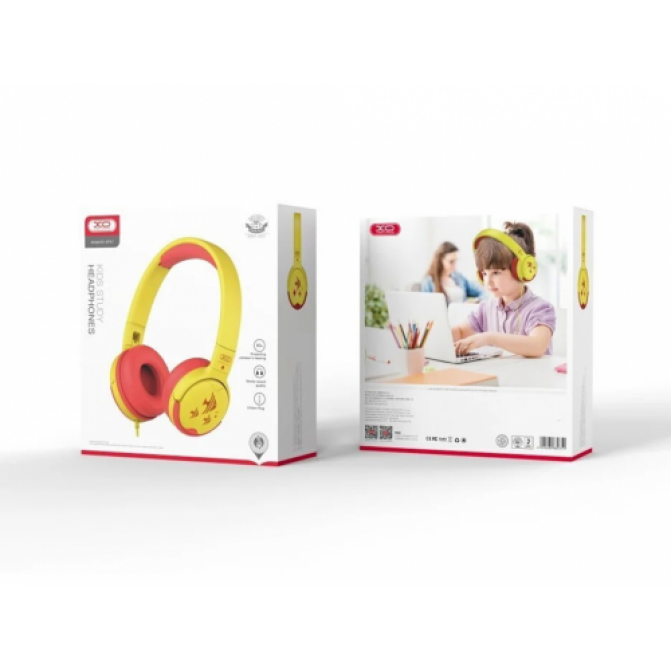 Наушники XO Kids EP47 Red-Yellow, stereo