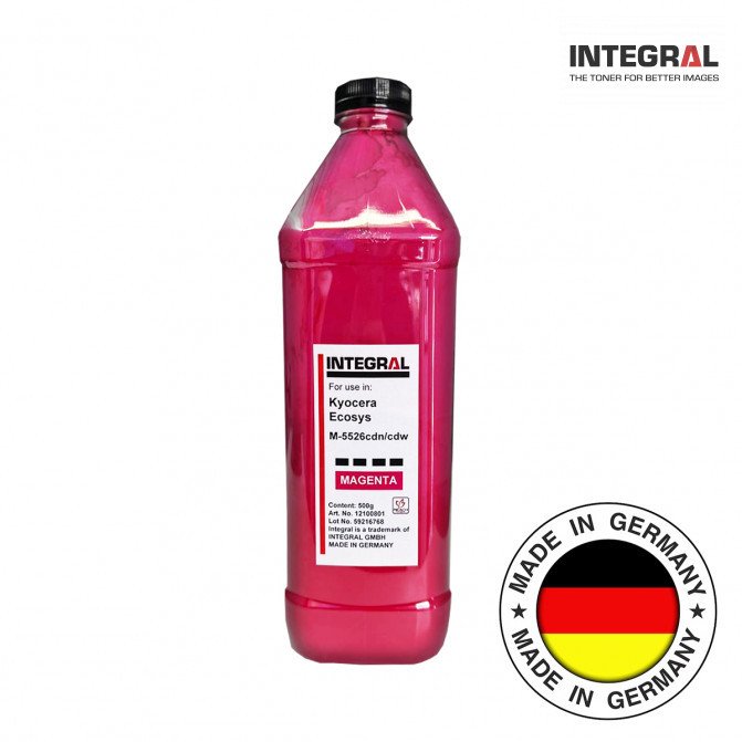 Toner Kyocera TK-5220/TK-5230/TK-5240 (M5526/M5521/MA2100) Magenta, 500g bottle Integral