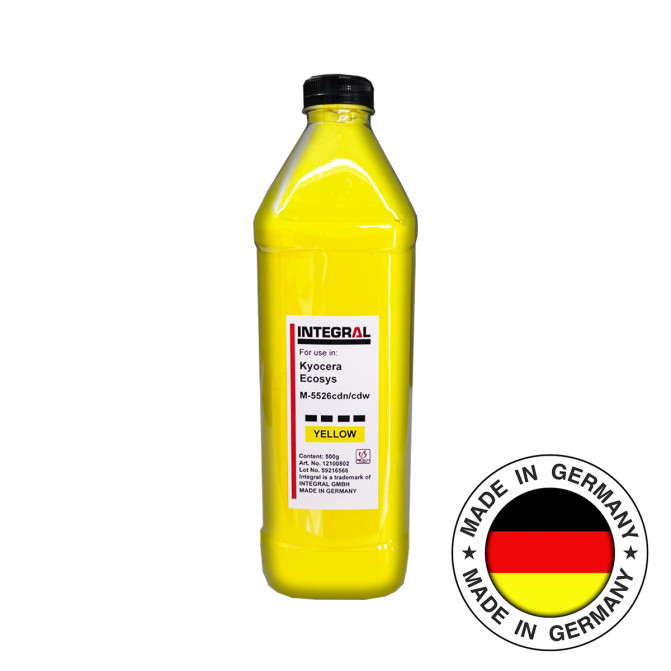 Тонер Kyocera TK-5220/TK-5230/TK-5240 (M5526/M5521/MA2100) Yellow, 500g bottle Integral