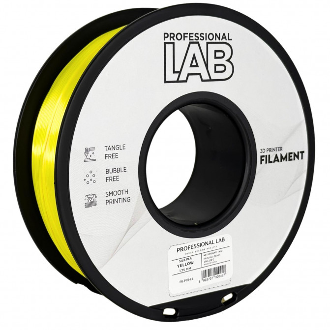 Филамент для 3D-принтера Silk PLA, FG-P95-E1 ProfLab, Yellow, 1.75 мм, 1кг