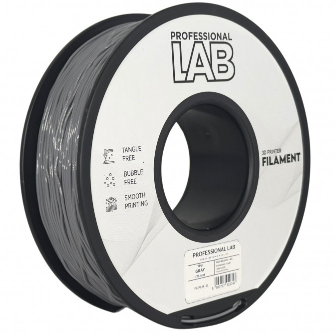Филамент для 3D-принтера TPU, FG-P124-E1 ProfLab, Gray, 1.75 мм, 1кг