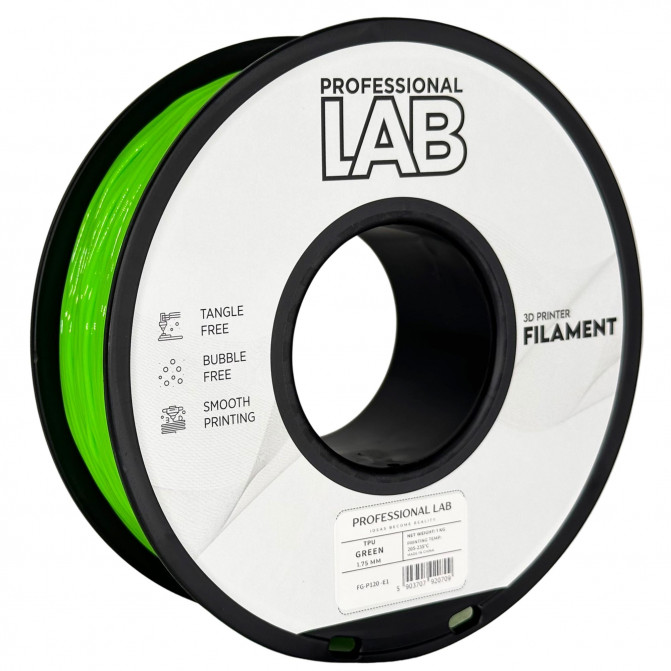 Филамент для 3D-принтера TPU, FG-P120-E1 ProfLab, Green, 1.75 мм, 1кг