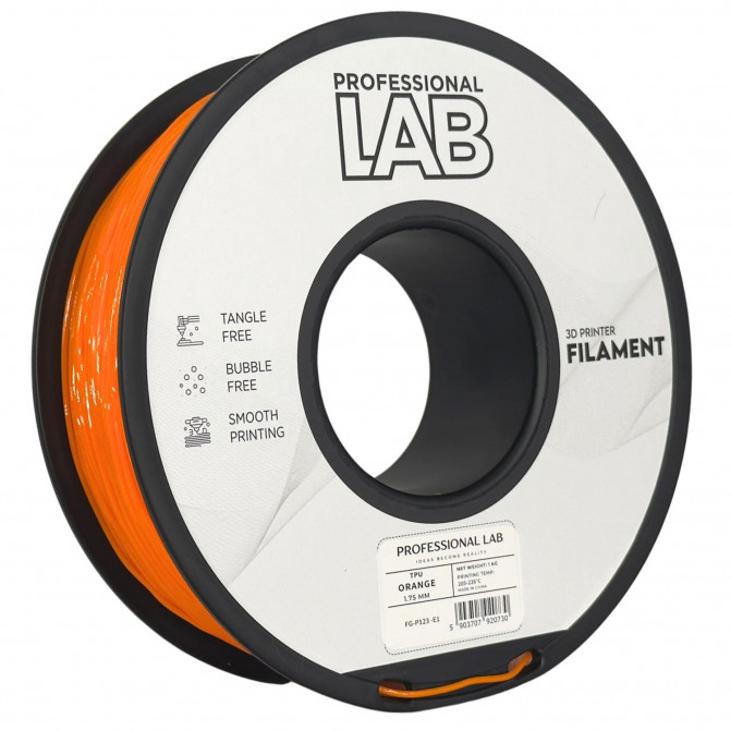 Филамент для 3D-принтера TPU, FG-P123-E1 ProfLab, Orange, 1.75 мм, 1кг
