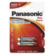 Батарейки Panasonic Alkaline PRO Power AAA Blister *2, LR03XEG/2BP