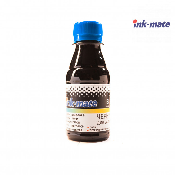 Cerneala InkMate pentru imprimante Epson 100 ml Black EIMB-801B