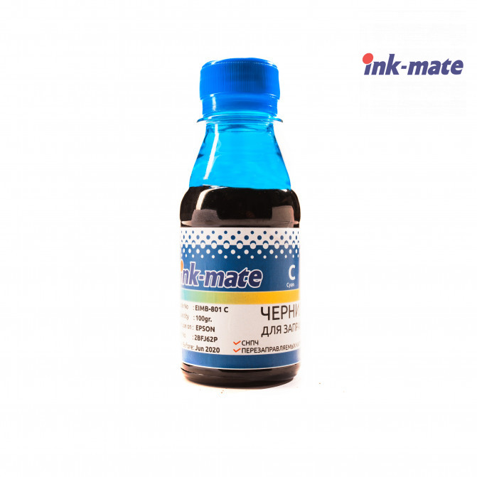 Cerneala InkMate pentru imprimante Epson 100 ml Cyan EIMB-801C