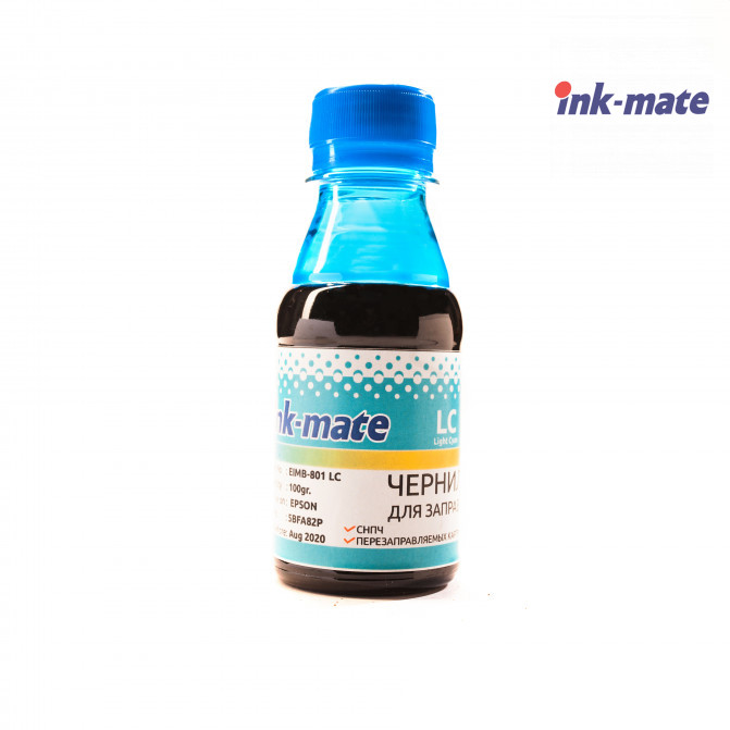 Cerneala InkMate pentru imprimante Epson 100 ml Light Cyan EIMB-801LC