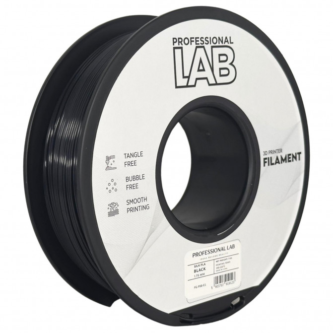 Филамент для 3D-принтера Silk PLA, FG-P88-E1 ProfLab, Black, 1.75 мм, 1кг