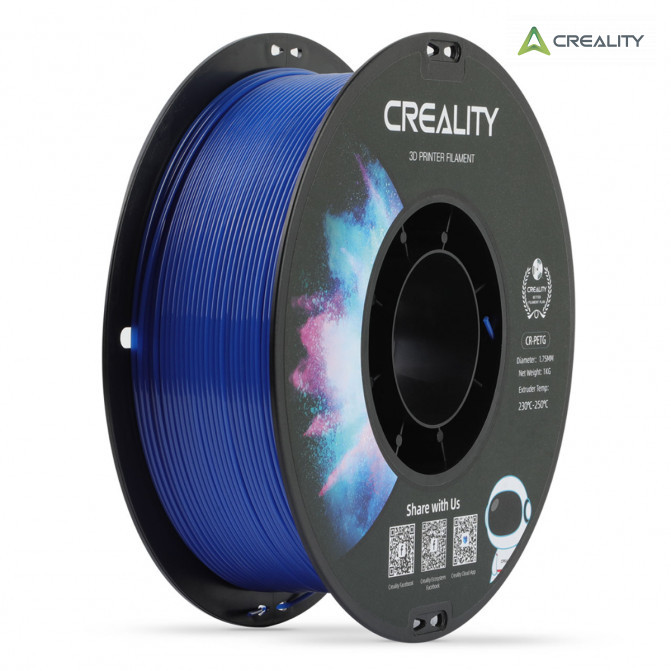 Filament PETG Blue, Creality, CR-PETG, 1kg pentru imprimanta 3D