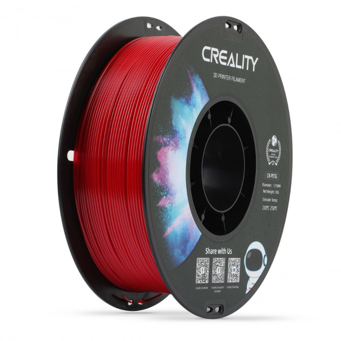 Нить для 3D-принтера Creality, CR-PETG, Red, 1.75 мм, 1кг