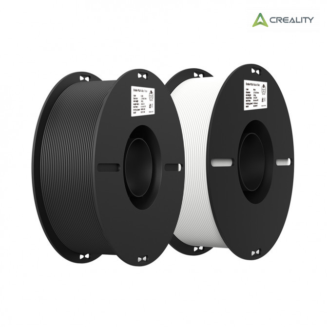 Filament PLA 4kg 2xBlack + 2xWhite, Creality, EN-PLA, pentru imprimanta 3D
