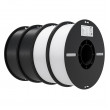 Филамент для 3D-принтера PLA, Creality, EN-PLA, набор: 2xBlack + 2xWhite, 1.75 мм, 4кг