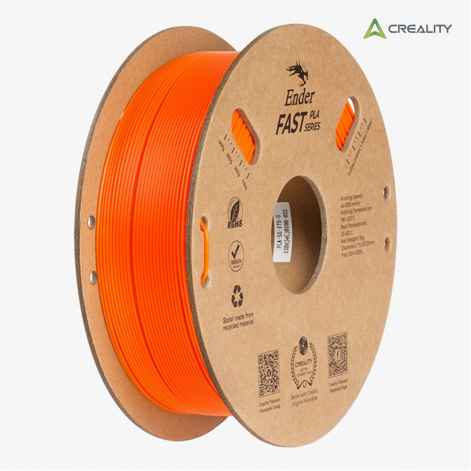 Filament PLA Orange, Creality, Ender Fast, 1kg pentru imprimanta 3D