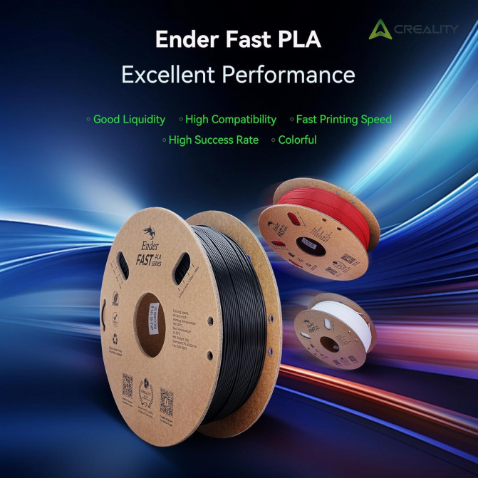 Filament PLA White, Creality, Ender Fast, 1kg pentru imprimanta 3D