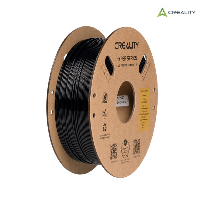 Filament PETG Black, Creality, Hyper, 1kg pentru imprimanta 3D