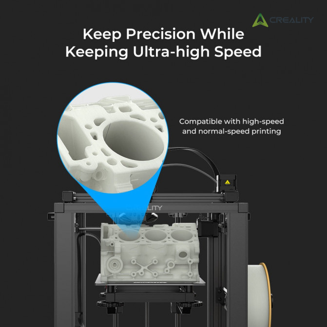Филамент ABS Black, Creality, Hyper, 1кг для 3D-принтера