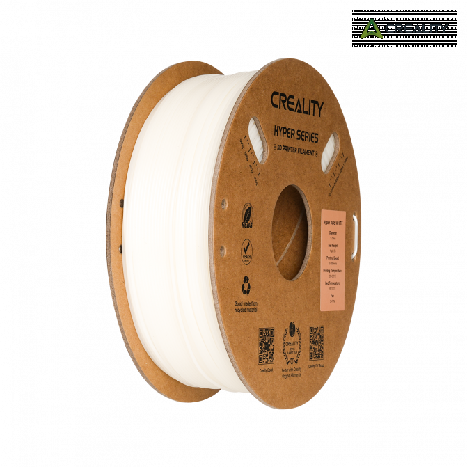 Filament ABS White, Creality, Hyper, 1kg pentru imprimanta 3D