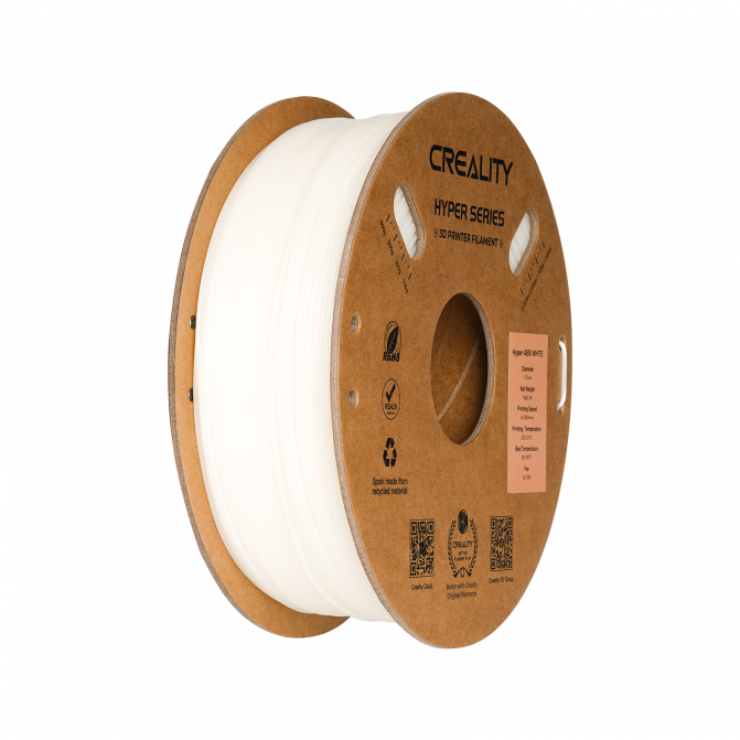 Filament pentru imprimanta 3D Creality, Hyper ABS, White, 1.75 мм, 1кг