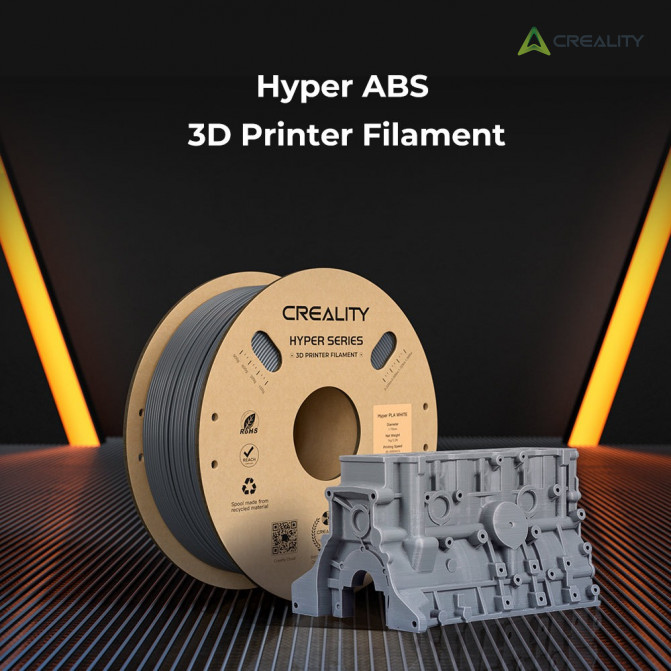 Filament ABS White, Creality, Hyper, 1kg pentru imprimanta 3D