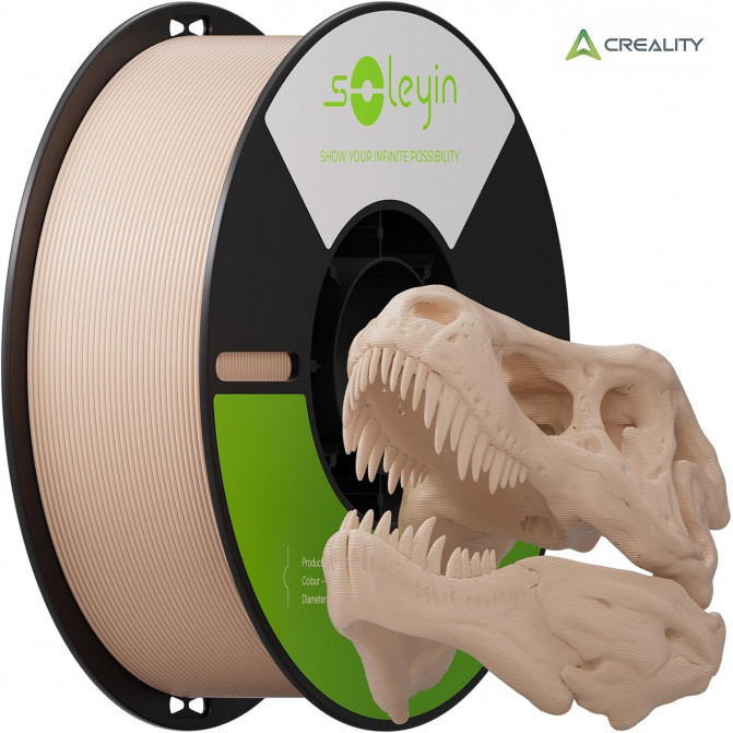 Filament PETG Milk Tea Brown, Creality, Soleyin Basic, 1kg pentru imprimanta 3D