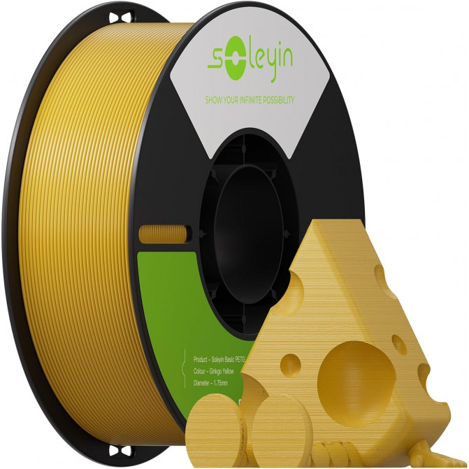 Филамент для 3D-принтера Creality Soleyin Basic, PETG, Ginkgo Yellow, 1.75 мм, 1кг