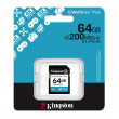 Card de Memorie 64GB SDXC Card (Class 10) UHS-I , U3, V30 Kingston Canvas Go! Plus Gen 4 "SDG4/64GB" (R:200MB/s)